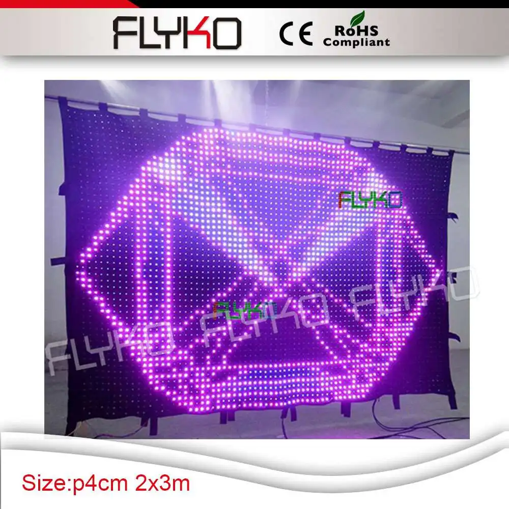 2x3M sex movies display led video curtain for stage backdrop led video curtain display