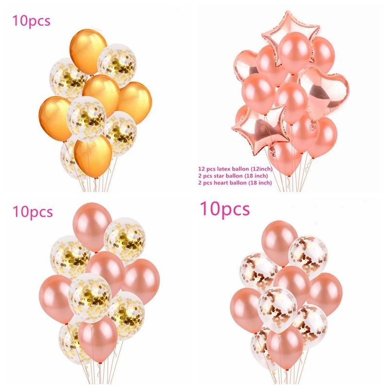 

Mixed Gold Confetti Balloons Birthday Party Decoration Kids Adult Metallic Balloon Air Ball Wedding Birthday Ballon Decor Baloon