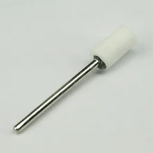 1 unids de cabeza Plana De Cerámica de Piedra Nail Brocas Para Máquinas Eléctrica Profesional de la Manicura Pedicura Nail Art Salon Blanco-piedra