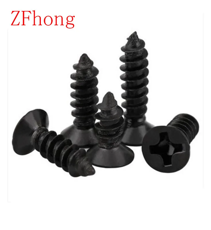 1000 шт. m1 m1.2 m1.4 m1.7 m2 m2.3 m2.6 m3 черный винт с потайной головкой|self tapping screw|tapping screwself screw |