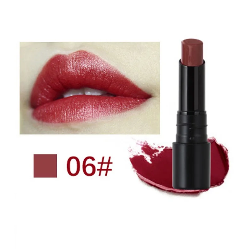 Стойкая матовая помада-карандаш для губ Red Lips Makeup 6 цветов водостойкая стойкая губная помада в Корейском стиле - Цвет: 06