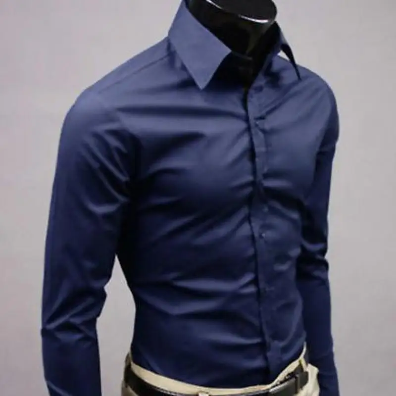 European and American fashion candy color long-sleeved shirt male 2019 spring and autumn new men's solid color casual shirt European and American fashion candy color long-sleeved shirt male 2019 spring and autumn new men's solid color casual shirt
