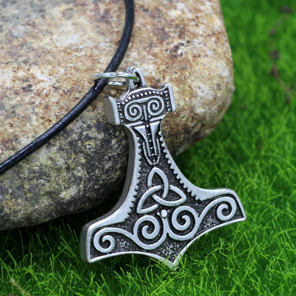 Thor'S Hammer Knot Mjolnir Оловянная подвеска викингов ювелирные изделия|viking jewelry|thor