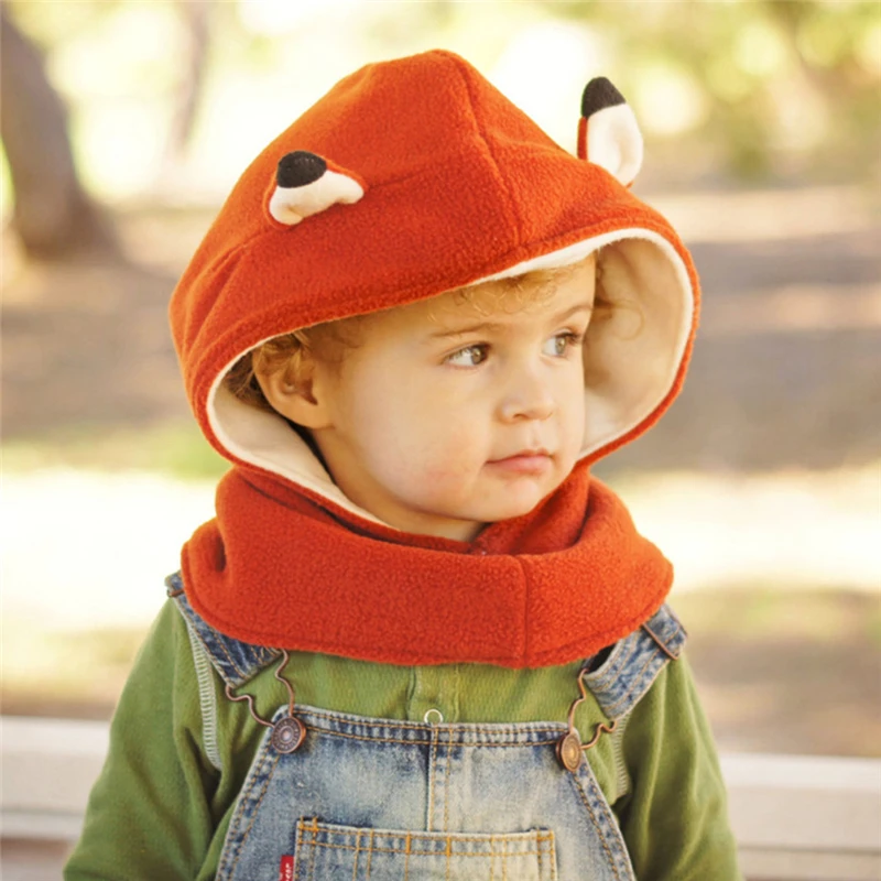 Флисовые милые детские шапки и шарфы для мальчиков девочек шапка малышей МЕХОВЫЕ