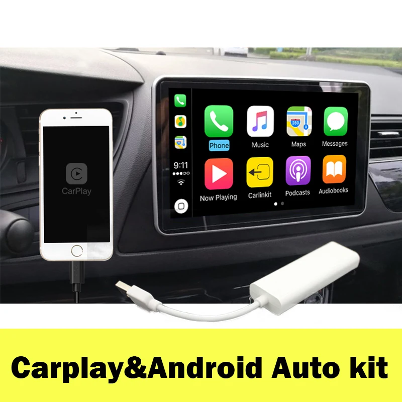 

Mini Carplay Dongle For IOS Phone Using Carplay in Android Car Multimedia Player Connect by USB Support Touch and Voice Control
