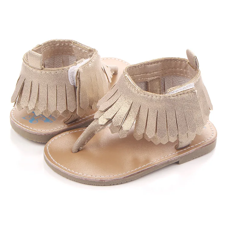 

Newborn lovely Fringe Baby Shoes Hard Sloe Anti-slip Infants First Walkers Toddlers Girls Princess Summer Shoes