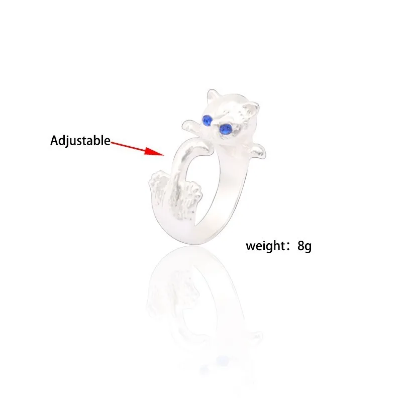 Fashion-Animal-Rings-For-Women-Silver-Metal-Blue-Rhinestone-Eyes-Cat-Ring-Adjustable-Open-Anel-Jewelry (5)