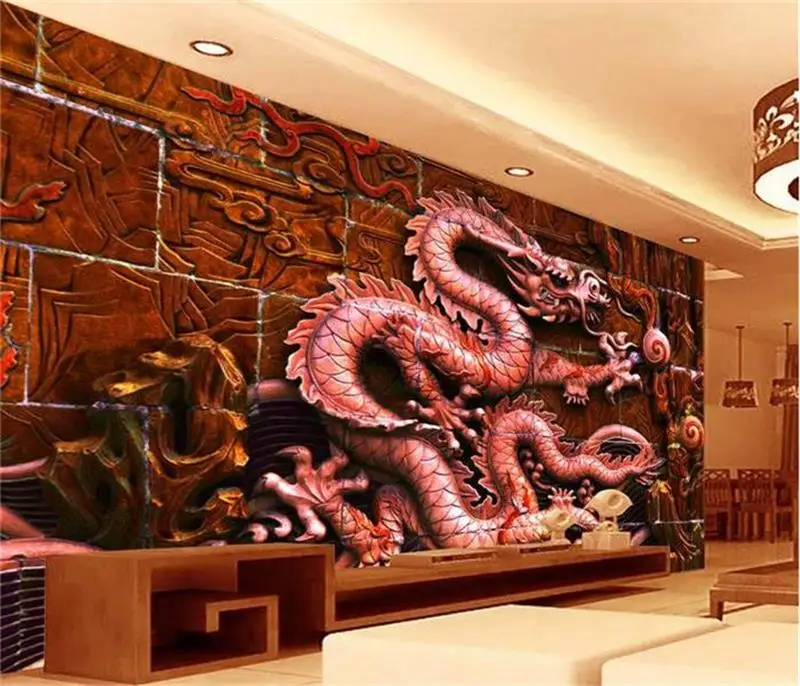 

custom photo wallpaper 3d room mural non-woven wall sticker China dragon painting sofa TV background wall wallpaper for walls 3d