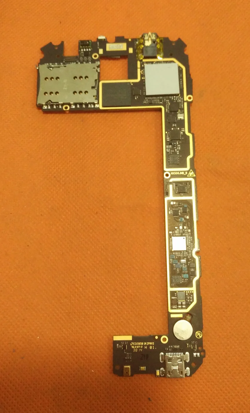 Б/у оригинальная материнская плата 3G RAM + 32G ROM для ZTE Nubia Z7 NX506J 5 дюйма Бесплатная