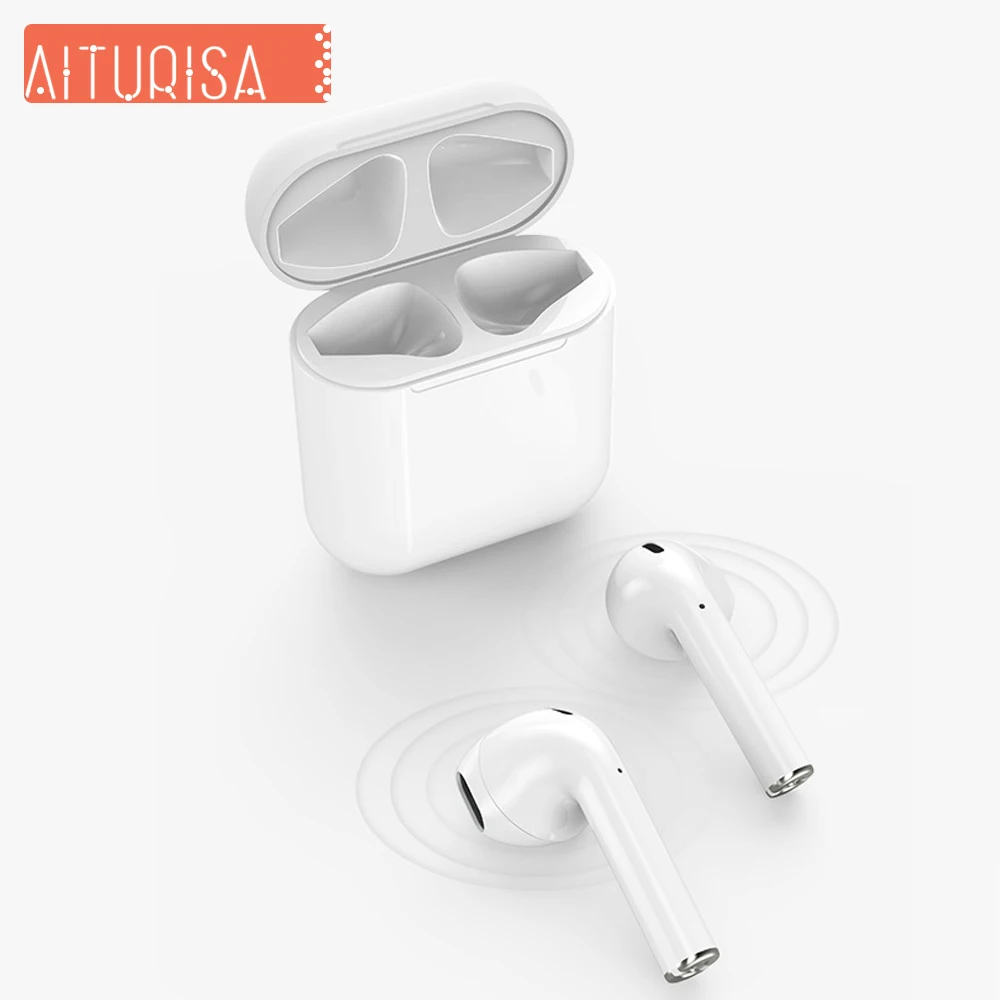 

new i13 tws wireless bluetooth headset Auto Pairing Bluetooth 5.0 Earphones English prompt Touch support Wireless charging