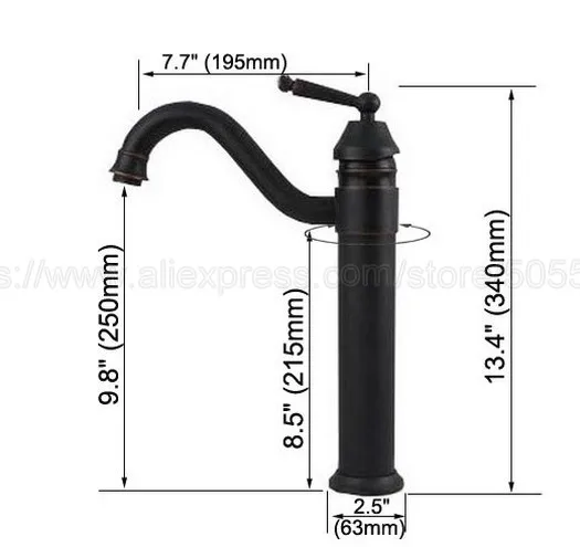 Bathroom Basin Sink Faucet Oil Rubbed Bronze Single Handle Kitchen Tap Faucet Mixer hot and cold water tap znf213
