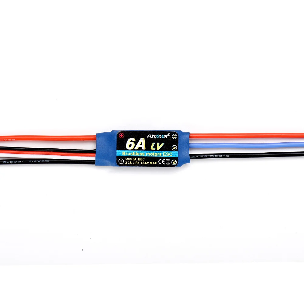 FATJAY Flycolor 6A радиоуправляемый самолет бесщеточный ESC 2-3S BEC хобби модель запчасти