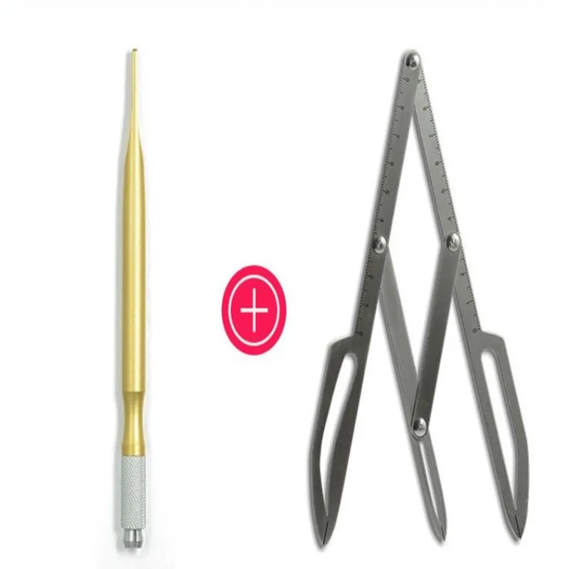 

New Arrival Permanent Makeup Tattoo Eyebrow Ruler Measure Tool Metal Eyebrow Balance Ruler Shaping Stencil Tools