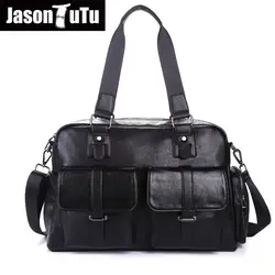 Джейсон пачка хорошего качества Искусственная кожа Для мужчин сумку бренда сумки черный Crossbody сумка дорожная сумка для ноутбука сумки на