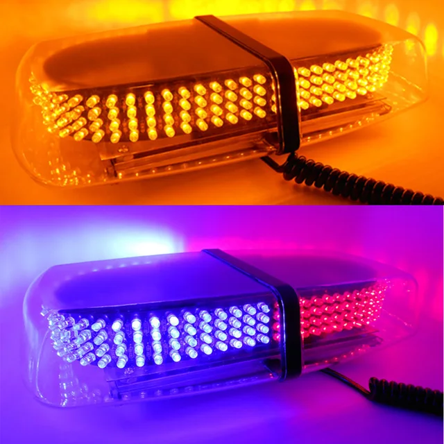 1 Pcs LED Strobe Warning Lights 12 Flashing Modes 12 Volt Police Flashlight Automatic Yellow Red