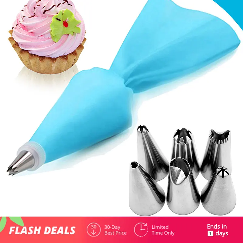 

Nozzles for Confectionery Bagcake Decorating Tools Confectionery Nozzles Reusable Silicone Pastry Bag Russian Piping Nozzles