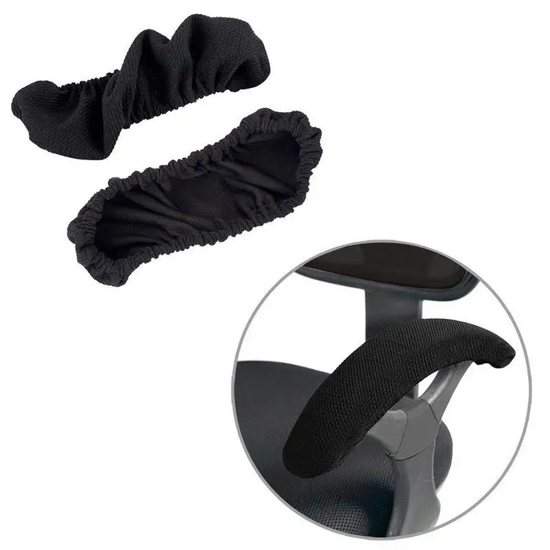2 Pack Armrest Gloves For Office Chairs Knitted Sleeve Swivel Chair