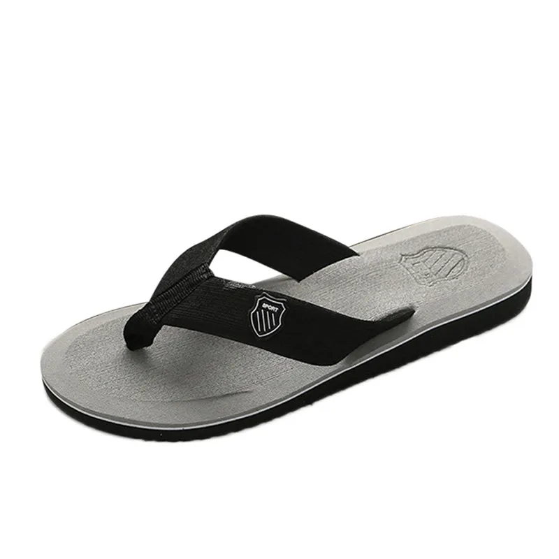 SAGACE мужские летние шлепанцы спортивные сандалии мужские Sapato обувь пляжные сандалии для дома и улицы Lucky - Цвет: Gray