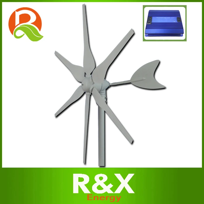 

6 PCS blades wind turbine 300w, 3 phase windmill generator 300w, used for land and marine. Combine with wind controller.