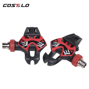 

COSTELO Titan Carbon Pedals Road Bike Pedals Bicycle pedals Parts Titanium Ti Pedal lock card bicycle shoes