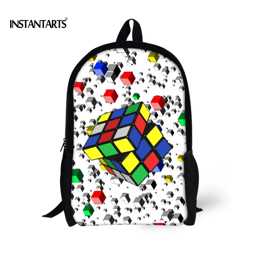 Instantartts 3D магический куб школьные сумки с принтом для детей стильные книг девочек