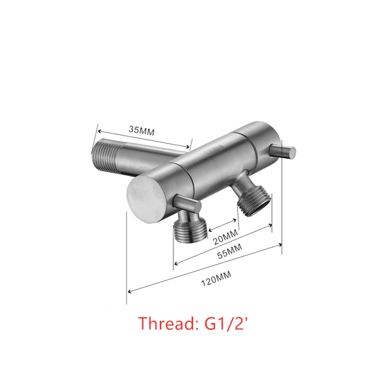 G1/2 'настенный двойной выход наружный садовый смеситель для ванной комнаты настенный кран для стиральной машины угловой клапан 304 нержавеющая сталь
