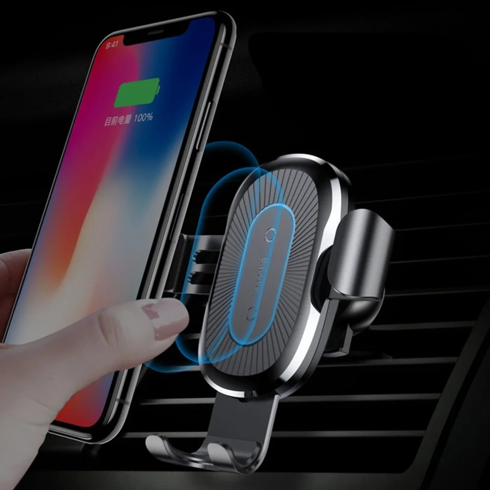 

2 In 1 Multifunctional Design Car Mount Holder 10W QI Wireless Charger for iPhone Mobile Phone Car Charging Charger Holder