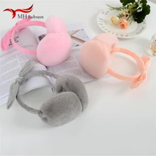 Женские зимние меховые наушники теплые женские новые милые Супер Большие меховые наушники с кроликом теплые наушники J#2