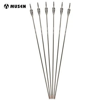 

6 pcs/lot 30" Black and White Fiberglass Arrow Spine1200 for Recurve Bow Archery New Training Archers K