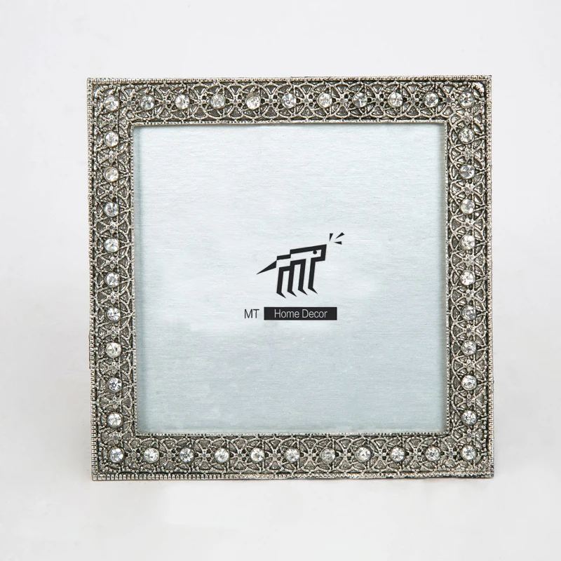 New 2016 MT home decor handmade modern metal zinc alloy square photo