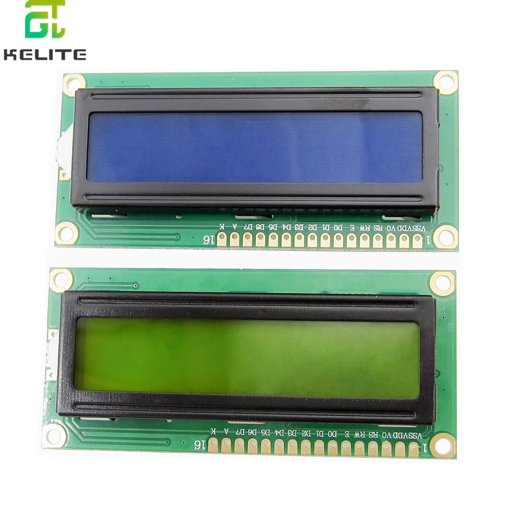 1PCS LCD1602 1602 module green screen 16x2 Character LCD Display Module.1602 5V Blue/Gree screen and white code for lcd screen module 12864 1602 2004 blue yellow green screen 20 4 character lcd 1602 2004a 12864b display interface 5v for arduino