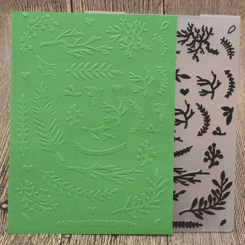 

Branch Leaves Plastic Embossing Folders for DIY Scrapbooking Card Making Paper Embossing Craft Template