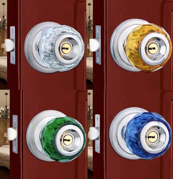 

LCH Top Quality 60MM CLEAR CUT CRYSTAL DOOR KNOB WITH LOCK DOOR Pull Hardware Furniture Pull Zinc Alloy and Stainless steel pull