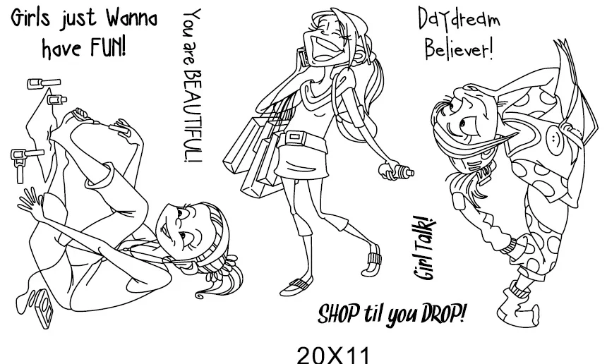 

Girl Transparent Clear Silicone Stamp Seal for DIY scrapbooking photo album Decorative clear stamps A930