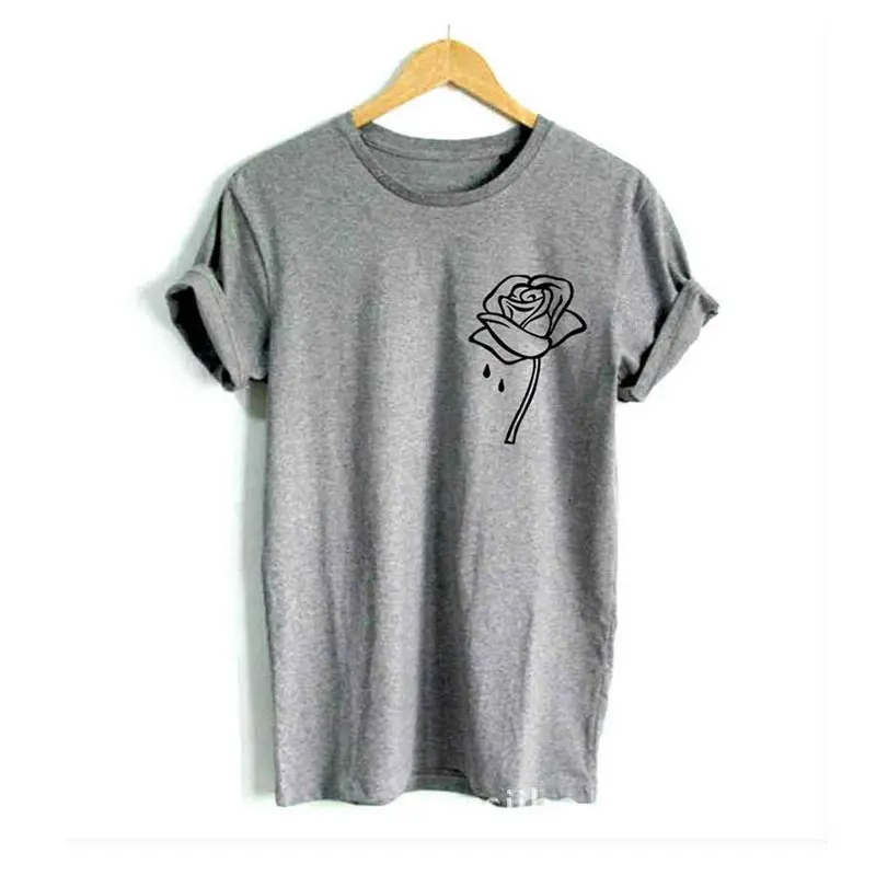 rose flroal t shirt women  (2)