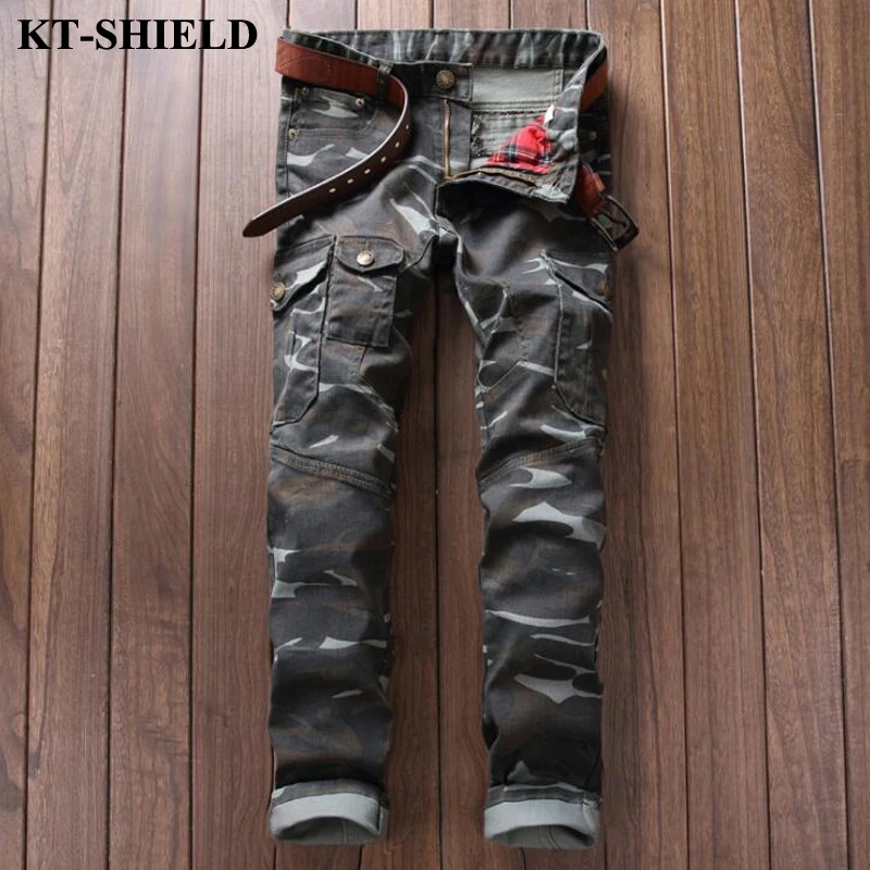 New Camouflage Jeans Men 100 Cotton Military Tactical Denim Pants Masculina Casual Male Harem Pants Fashion