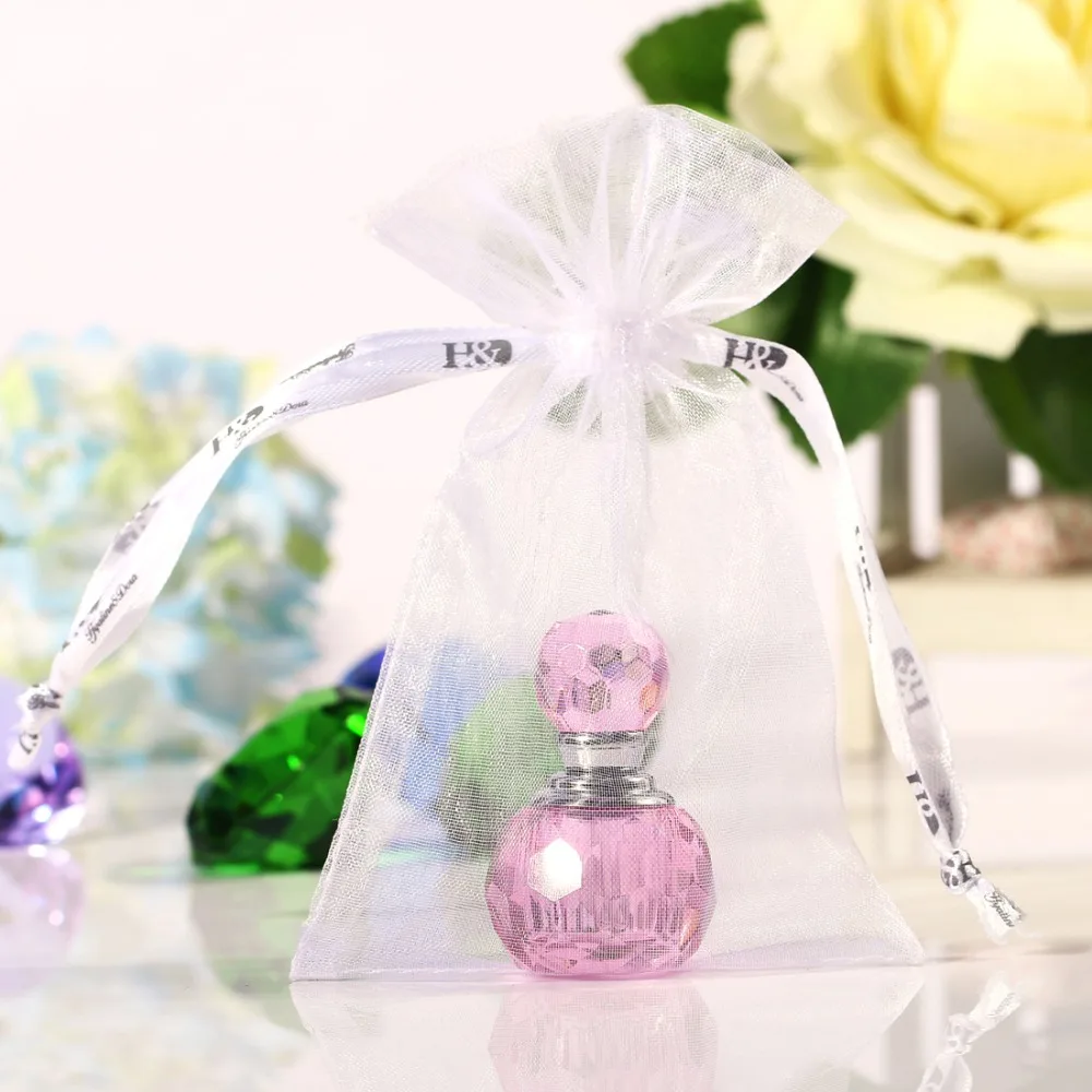H& D винтажная розовая Хрустальная бутылка для духов, пустая мини многоразовая стеклянная бутылка для домашнего декора путешествия, свадебный подарок для гостей(1 мл