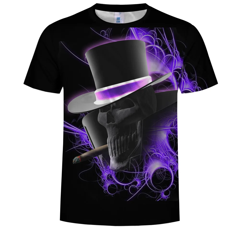 Brand Skull T shirt Skeleton T shirt smoke Tshirt Magician ...