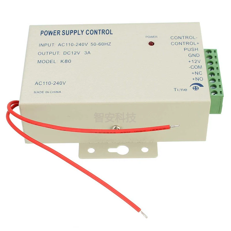 

Access control power 12V3A wide voltage all-in-one machine power K80 access control foreign power 110V