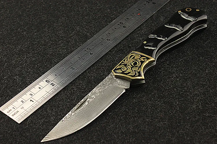 

Navajas Sale Real 2016 High Quality Outdoor Wilderness Survival Folding Knife Self-defense Damascus Hardness Saber Wild Fruit