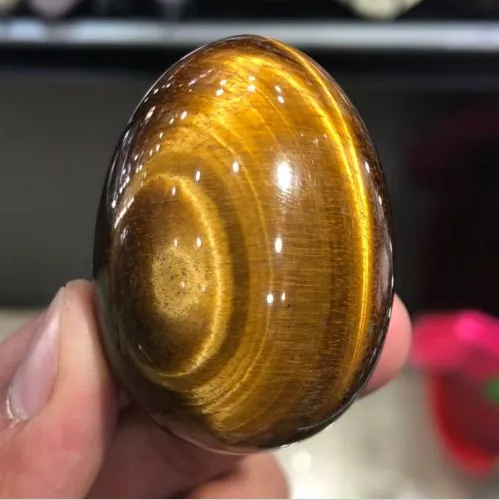 2019 hot 100% Natural tiger eye stone crystal egg Rock Crystal Reiki Stone Free shipping | Дом и сад