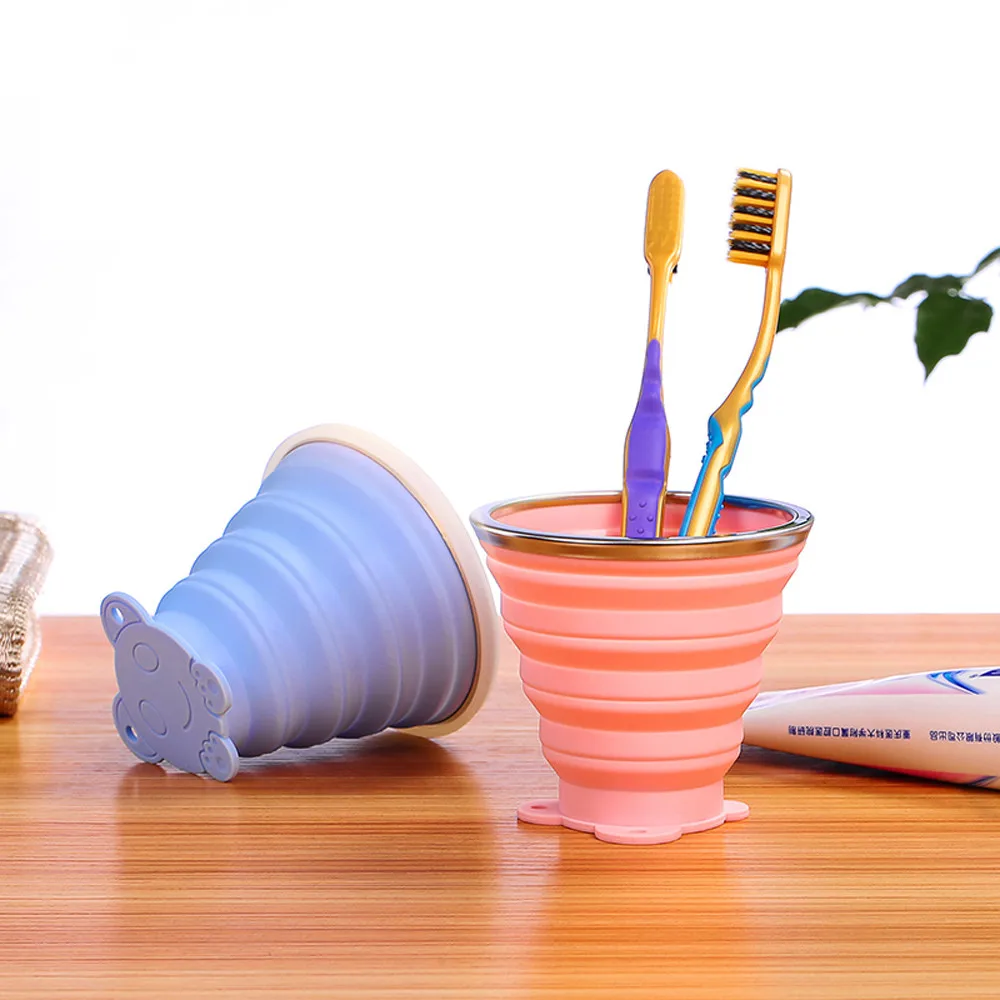 

Portable Silicone Folding Cup Telescopic Drinking Collapsible Folding Cup Travel Camping tazas de ceramica creativas