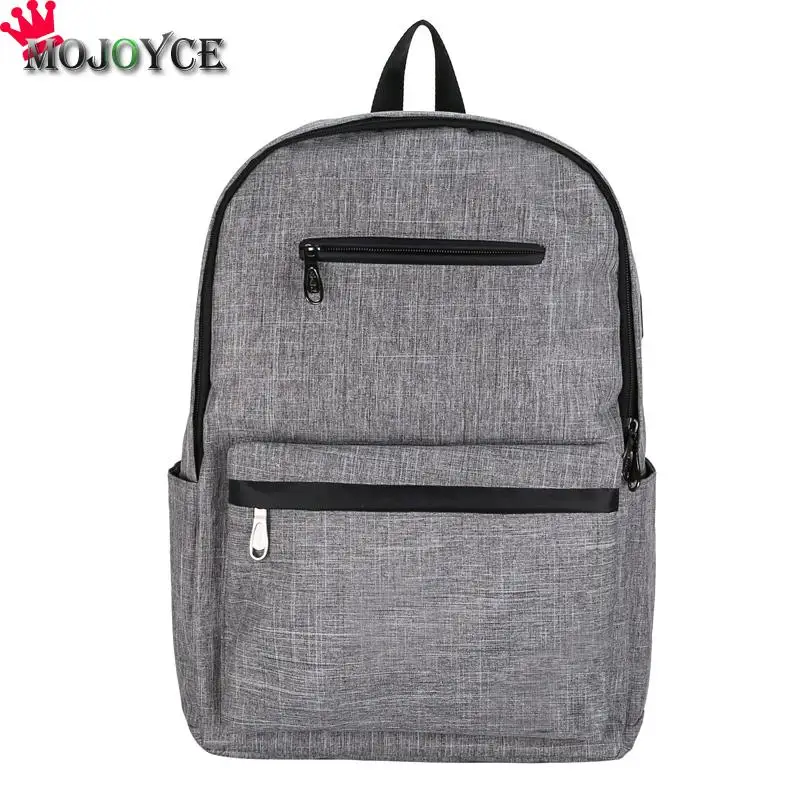 Women Men Multifunctional Travel Backpack USB Port Anti Thief Solid Bag