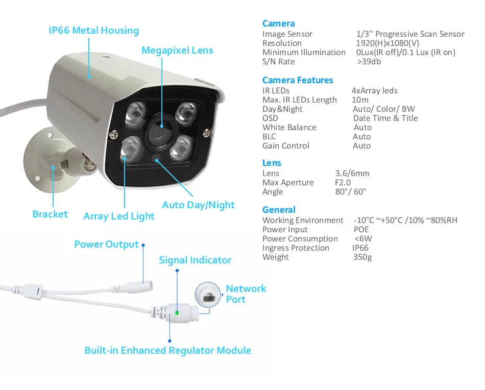 POE IP camera system K8N78W54I2T-83P 7 - 2