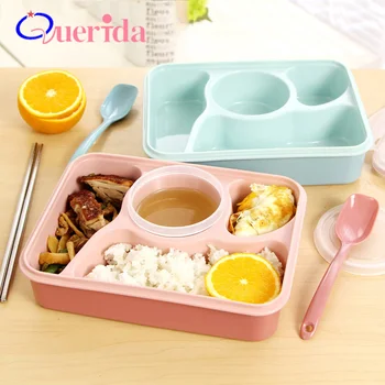 

1000ml Healthy Material Microwave Lunch Box 4 Layer Bento Boxes Food Container Student Portable Kids Picnic Dinner Food Box