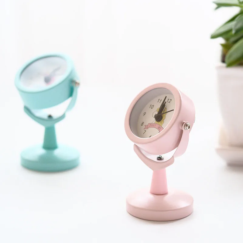 Creative Cute Girls Baby Unicorn Mini Retro Alarm Clock Pink Green Metal Shell Table Clock Student Portable Desk Decor Clock Creative Cute Girls Baby Unicorn Mini Retro Alarm Clock Pink Green Metal Shell Table Clock Student Portable Desk Decor Clock