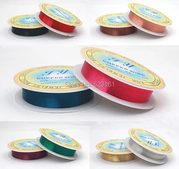 

Good 24 gauge 10 multi-colors enamelled copper wire 7 meters 0.5mm beads wire for jewelry making, wrapping or craft applications
