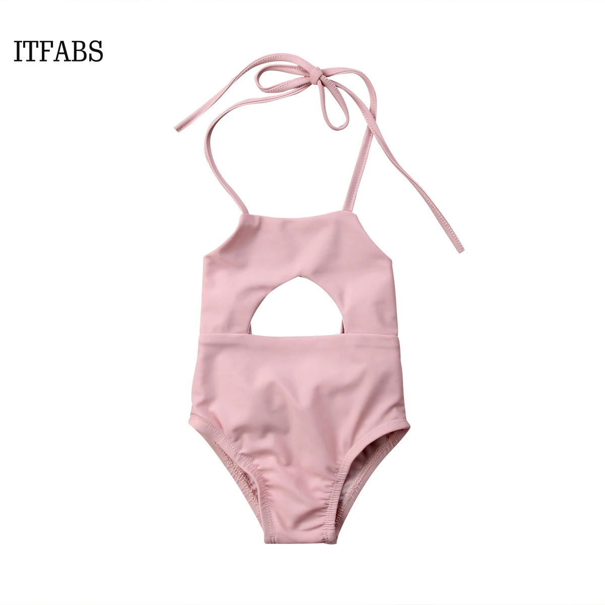 

Summer cute Newborn Toddler Baby Girl Clothes One-Piece Swimsuit halter lace up backless bowknot Swimwear Bikini Bathing Suit