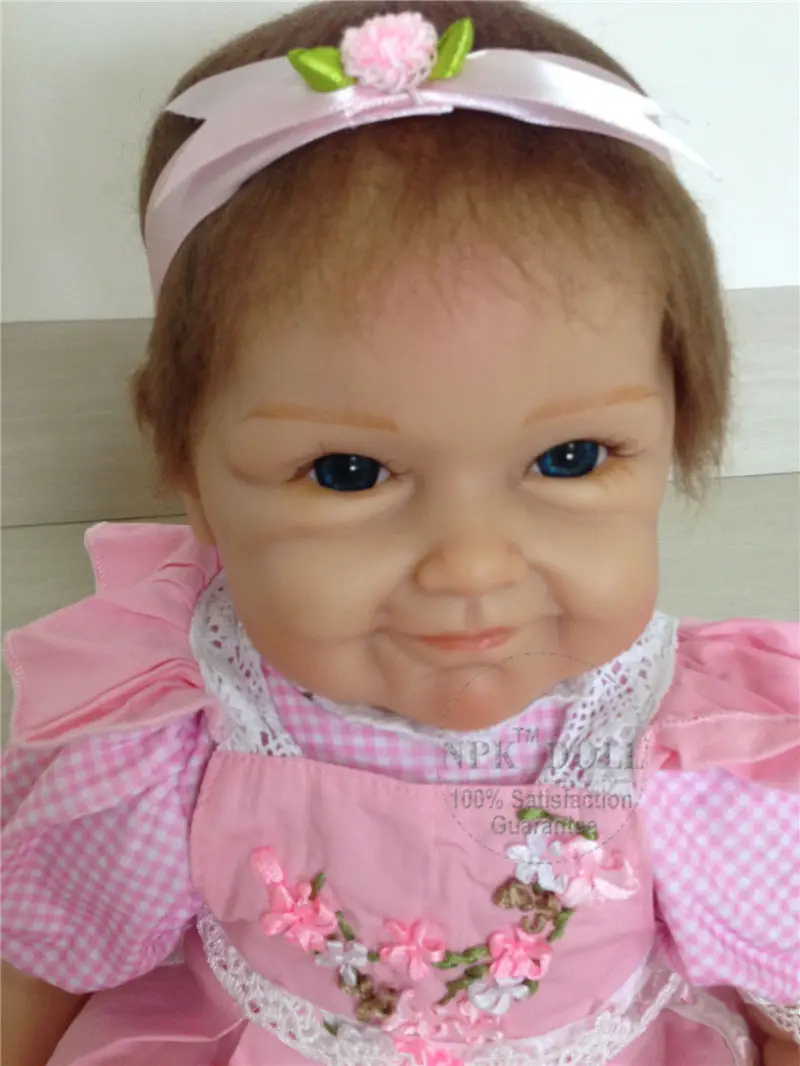 Новинка NPK силиконовые куклы Reborn Baby в розовом около 22 дюймов милая Кукла Reborn для ребенка подарок Bonecas Bebe Reborn Brinquedos