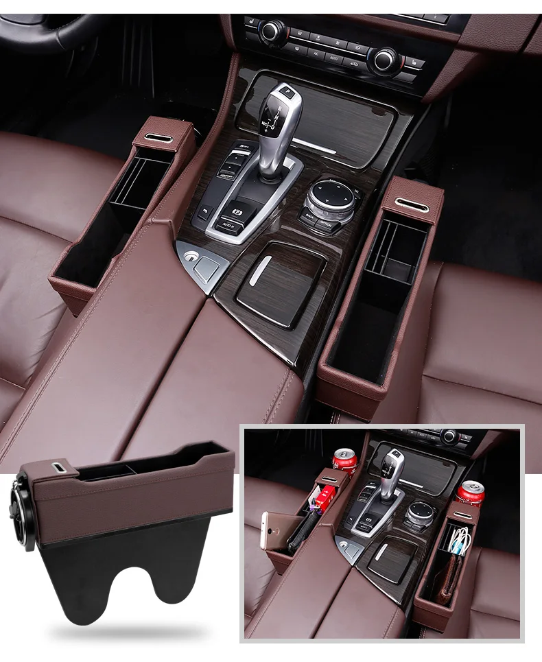 USB автомобильный органайзер для сидения, сумка для хранения, автомобильный держатель для телефона, чехол для ключей, кошелек для сигарет, Средства для укладки, аксессуары для BMW